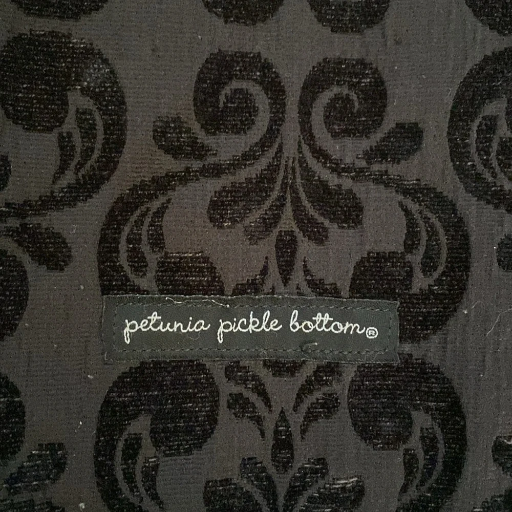 Petunia Pickle Bottom Diaper Bag Backpack Black/Lime velvet burnout fairy grunge